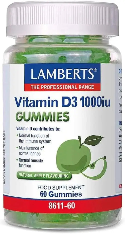 Vitamin D3 Gummies 1000IU – 60 Ct