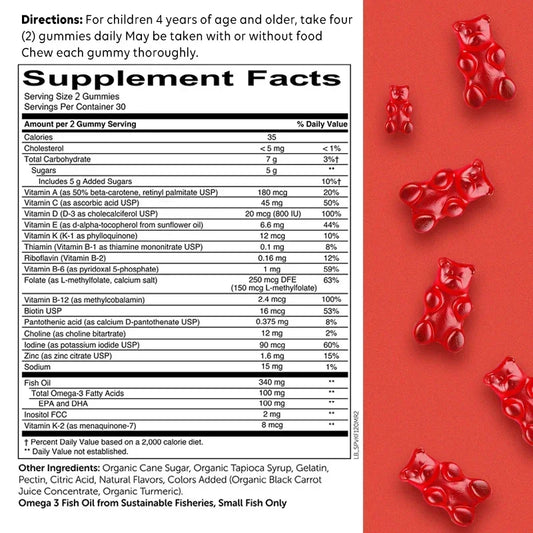 Kids Multivitamin Gummies for Brain & Immunity Support