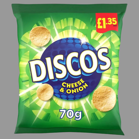 Discos Cheese & Onion Crisps – 16 Pack