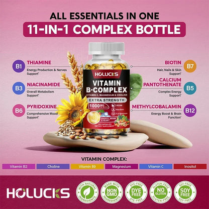 Vitamin B Complex Capsules Stress & Mood Support