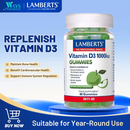 Vitamin D3 Gummies 1000IU – 60 Ct