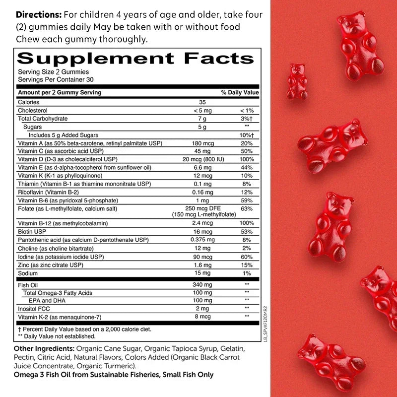 Kids Multivitamin Gummies for Brain & Immunity Support