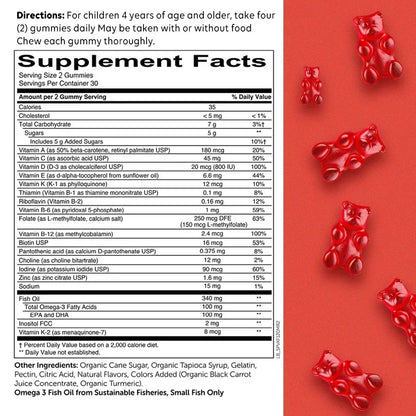 Kids Multivitamin Gummies for Brain & Immunity Support