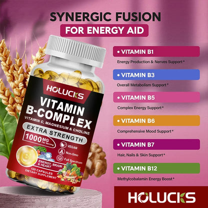 Vitamin B Complex Capsules Stress & Mood Support