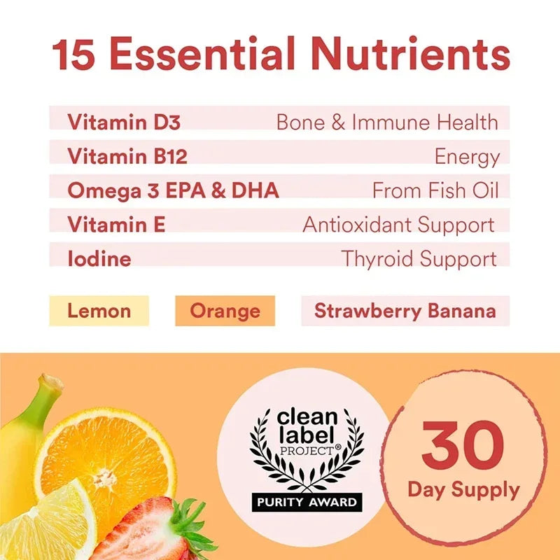 Kids Multivitamin Gummies for Brain & Immunity Support