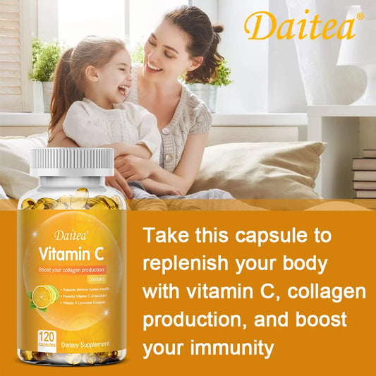 Vitamin C 2000mg Capsules Skin & Immune Support
