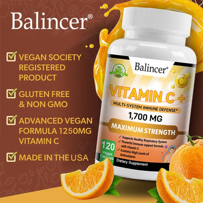 Vitamin C 1700mg Capsules