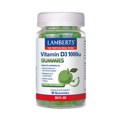 Vitamin D3 Gummies 1000IU – 60 Ct