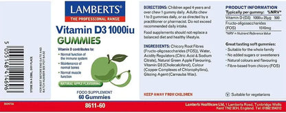 Vitamin D3 Gummies 1000IU – 60 Ct