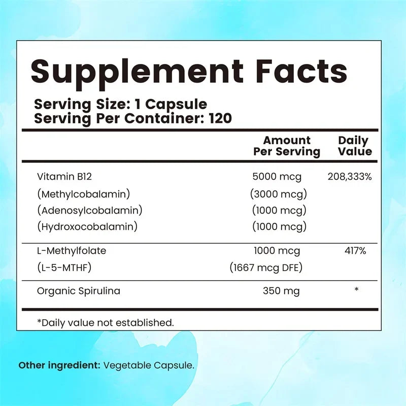 Vitamin B12 Energy & Nervous System Support